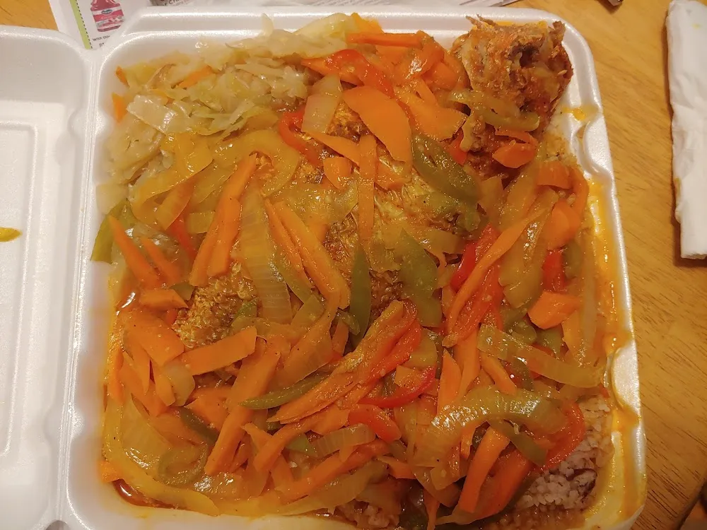 Cabbage and Rice and Peas